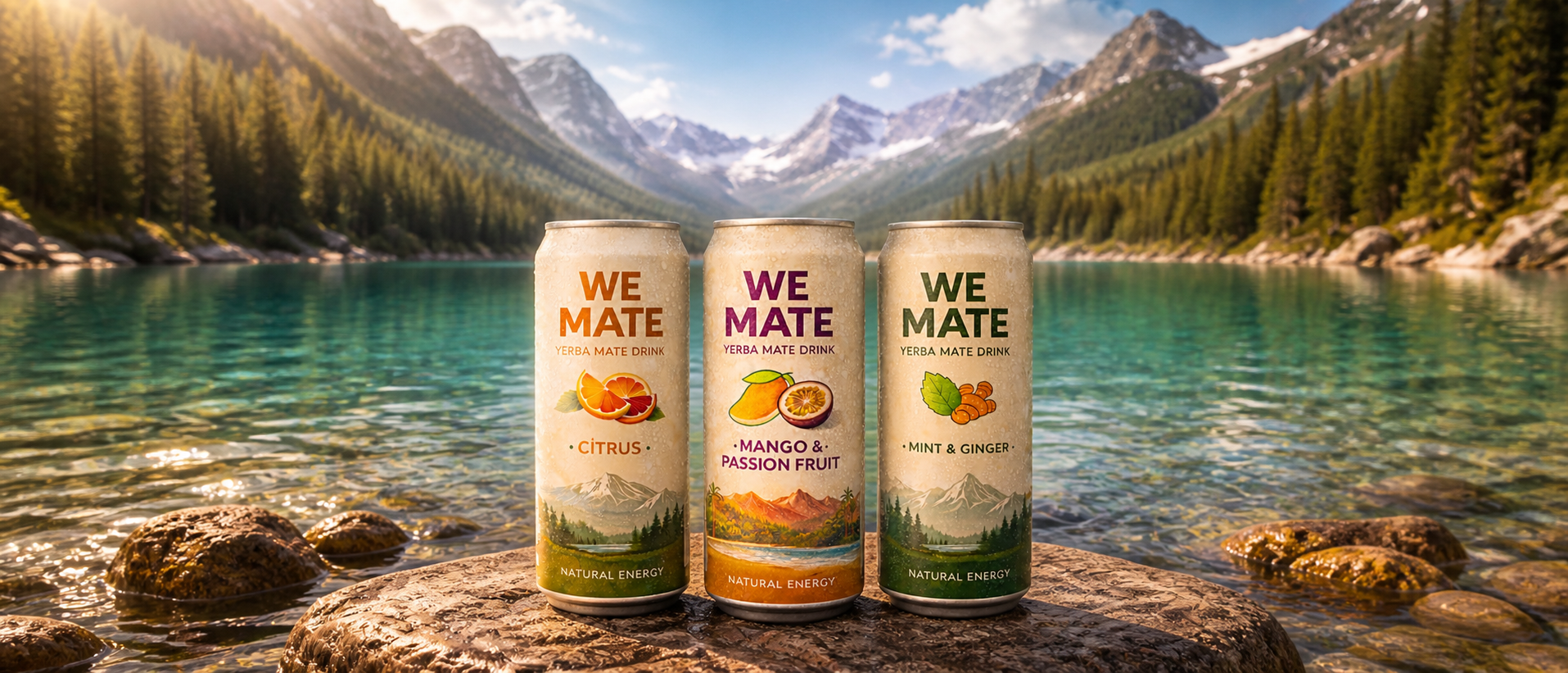 We Mate — Mint & Ginger, Citrus y Mango & Passion Fruit